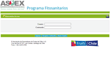 Tablet Screenshot of fitosanitario.asoex.cl